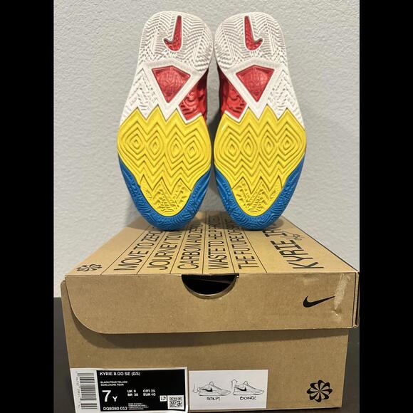 New Nike Kyrie 8 GO SE Youth 7 or Women's 8.5 Black/Tour Yellow/Noir/Jaune Tour - Picture 7 of 7
